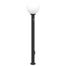 Bolderarmatuur met sensor en stopcontact 120 cm zwart IP44
