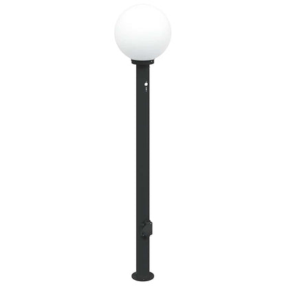 Bolderarmatuur met sensor en stopcontact 120 cm zwart IP44