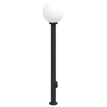 Bolderarmatuur met sensor en stopcontact 120 cm zwart IP44