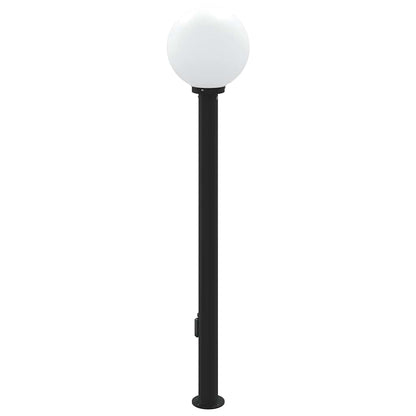 Bolderarmatuur met sensor en stopcontact 120 cm zwart IP44