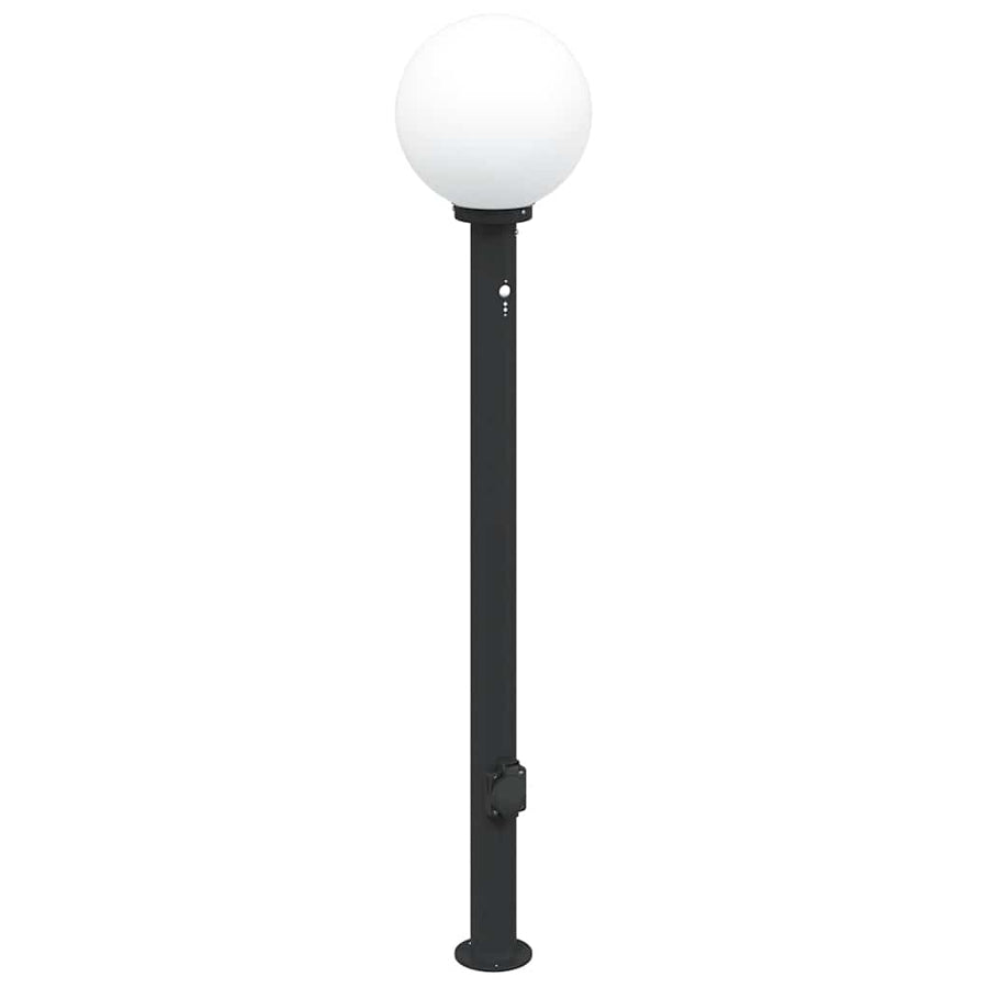 Bolderverlichting met sensor en stopcontact 3 stuks 120 cm zwart IP44