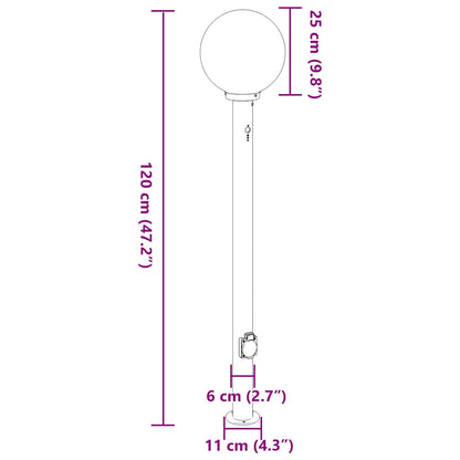 Bolderverlichting met sensor en stopcontact 3 stuks 120 cm zwart IP44