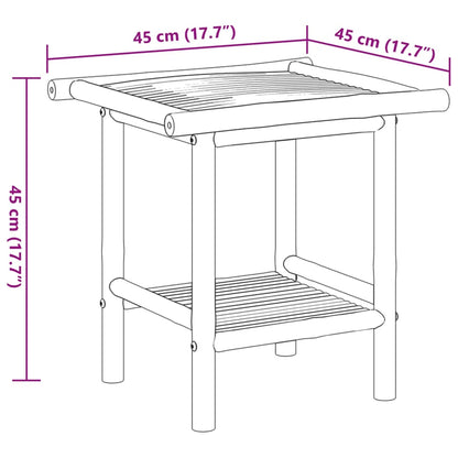 Salontafel 45x45x45 cm bamboe
