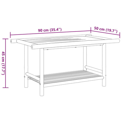 Salontafel 90x50x45 cm bamboe