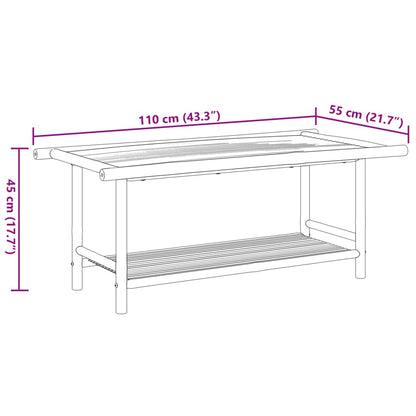 Salontafel 110x55x45 cm bamboe