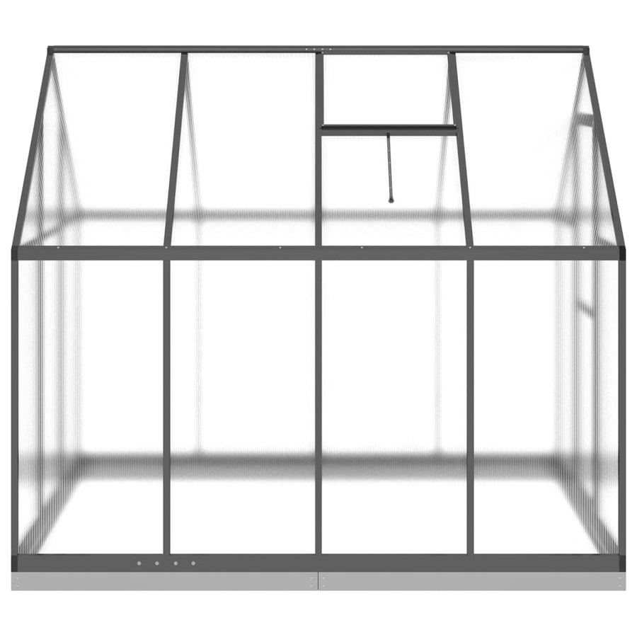 Tuinkas met basisframe 224x169x202 cm aluminium antracietkleur