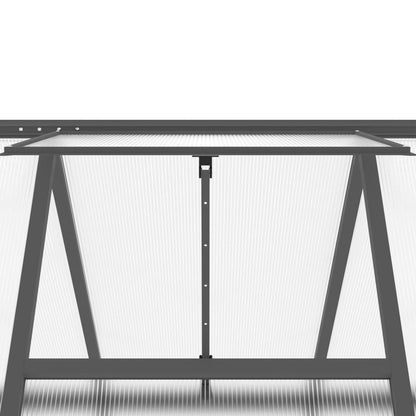 Tuinkas met basisframe 224x169x202 cm aluminium antracietkleur