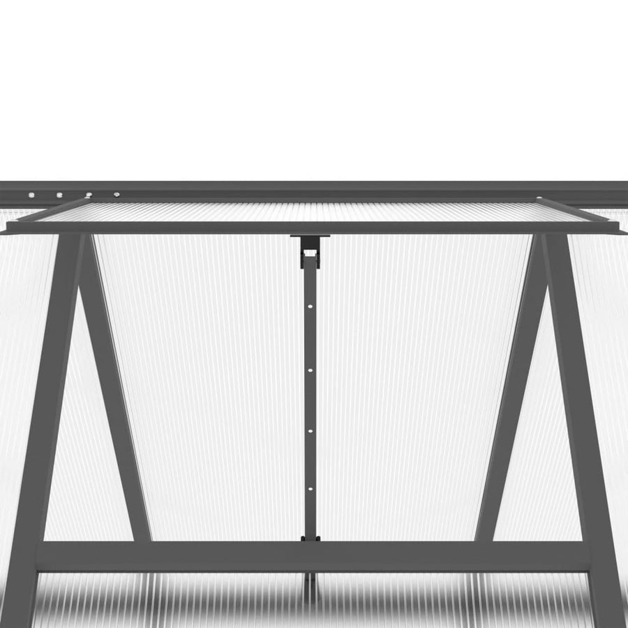 Tuinkas met basisframe 224x169x202 cm aluminium antracietkleur