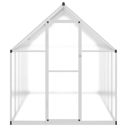 Tuinkas met basisframe 334x169x195 cm aluminium zilverkleurig