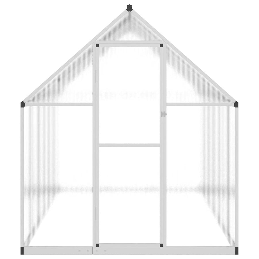 Tuinkas met basisframe 334x169x195 cm aluminium zilverkleurig