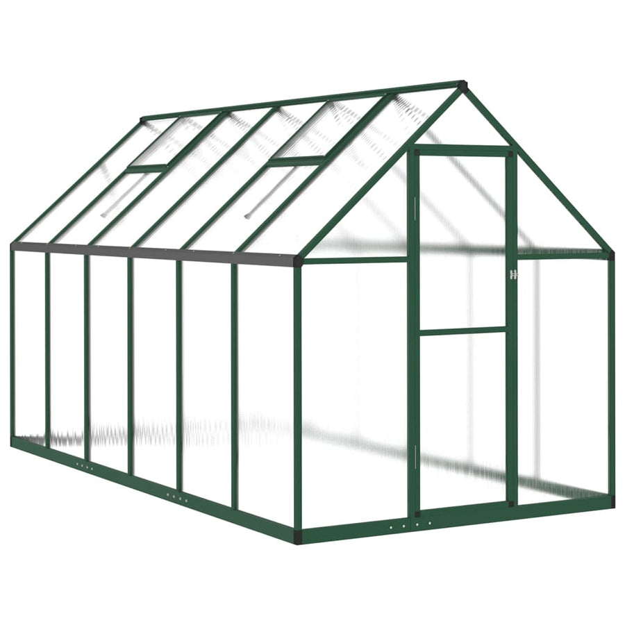Tuinkas met basisframe 334x169x195 cm aluminium groen