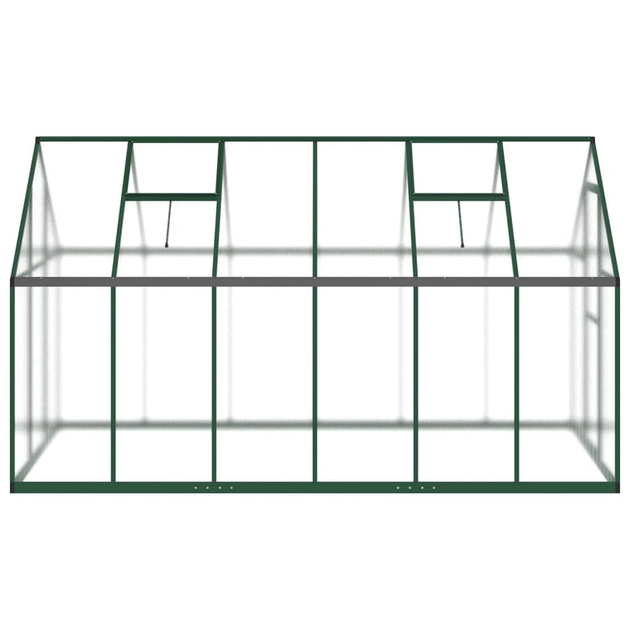 Tuinkas met basisframe 334x169x195 cm aluminium groen