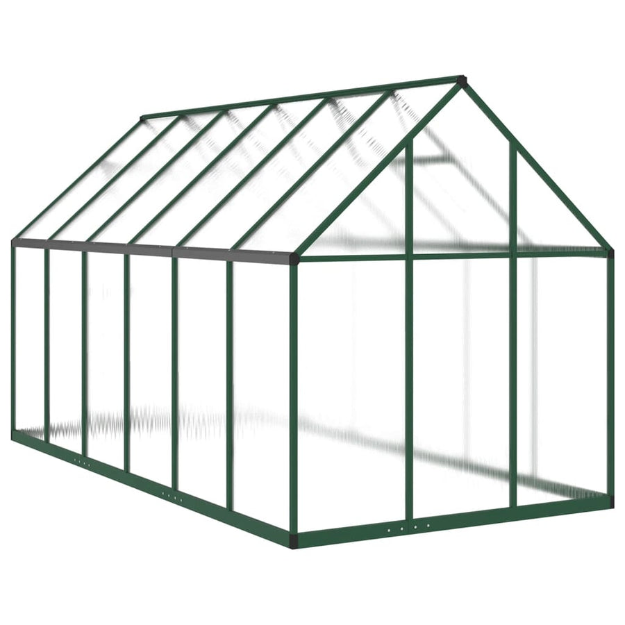 Tuinkas met basisframe 334x169x195 cm aluminium groen
