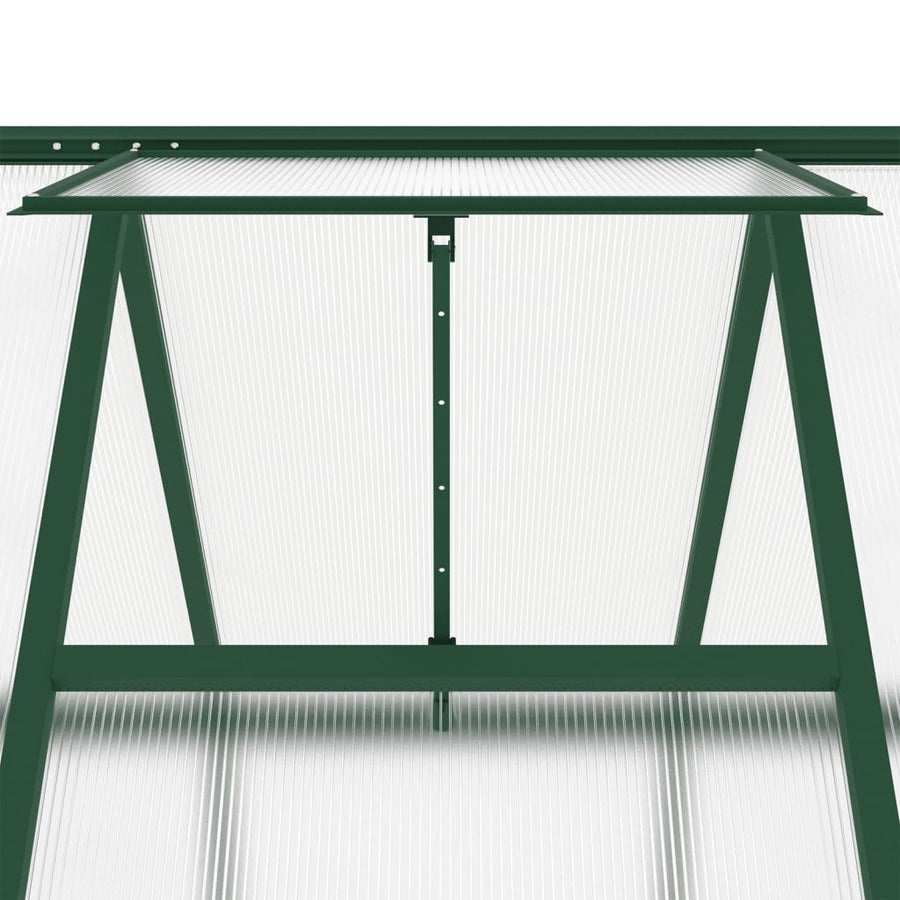 Tuinkas met basisframe 334x169x195 cm aluminium groen