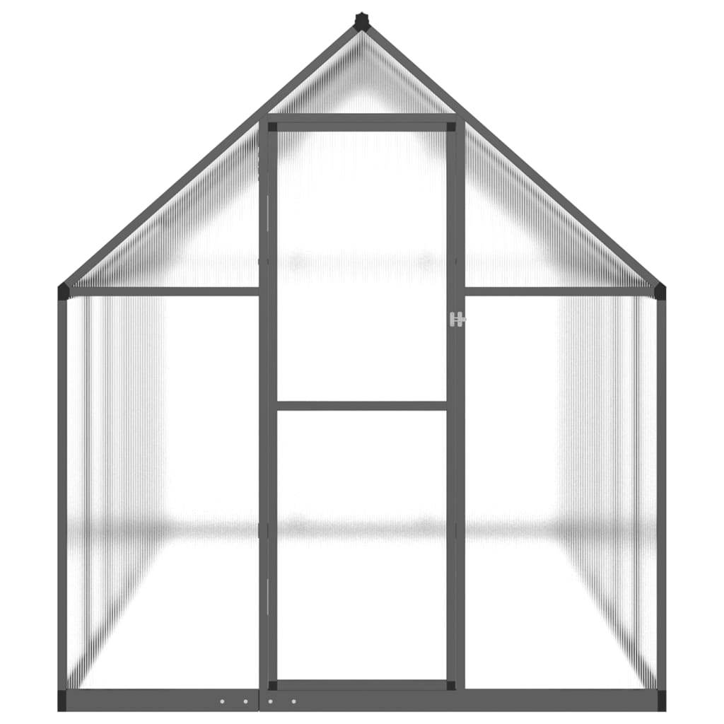 Tuinkas met basisframe 334x169x195 cm aluminium antracietkleur