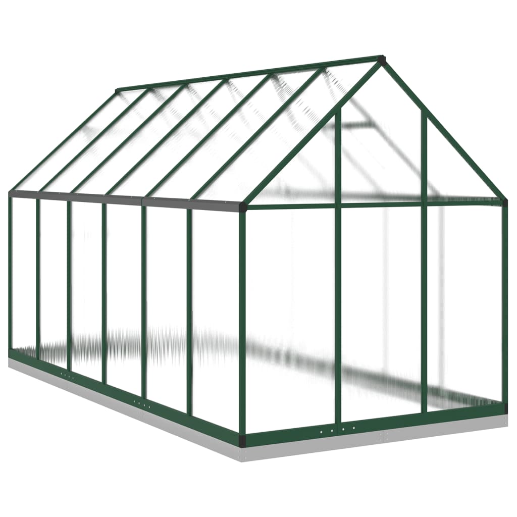 Tuinkas met basisframe 334x169x202 cm aluminium groen