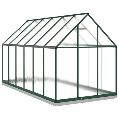 Tuinkas met basisframe 334x169x202 cm aluminium groen