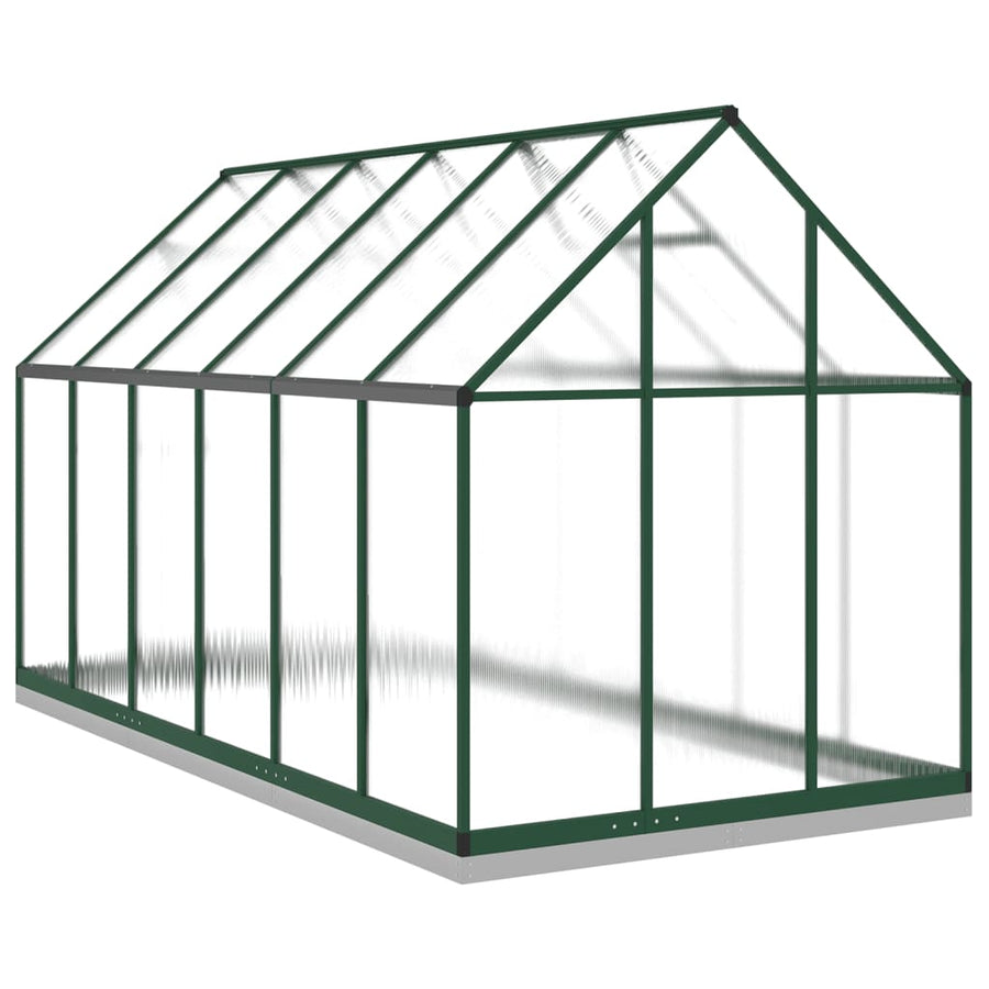 Tuinkas met basisframe 334x169x202 cm aluminium groen