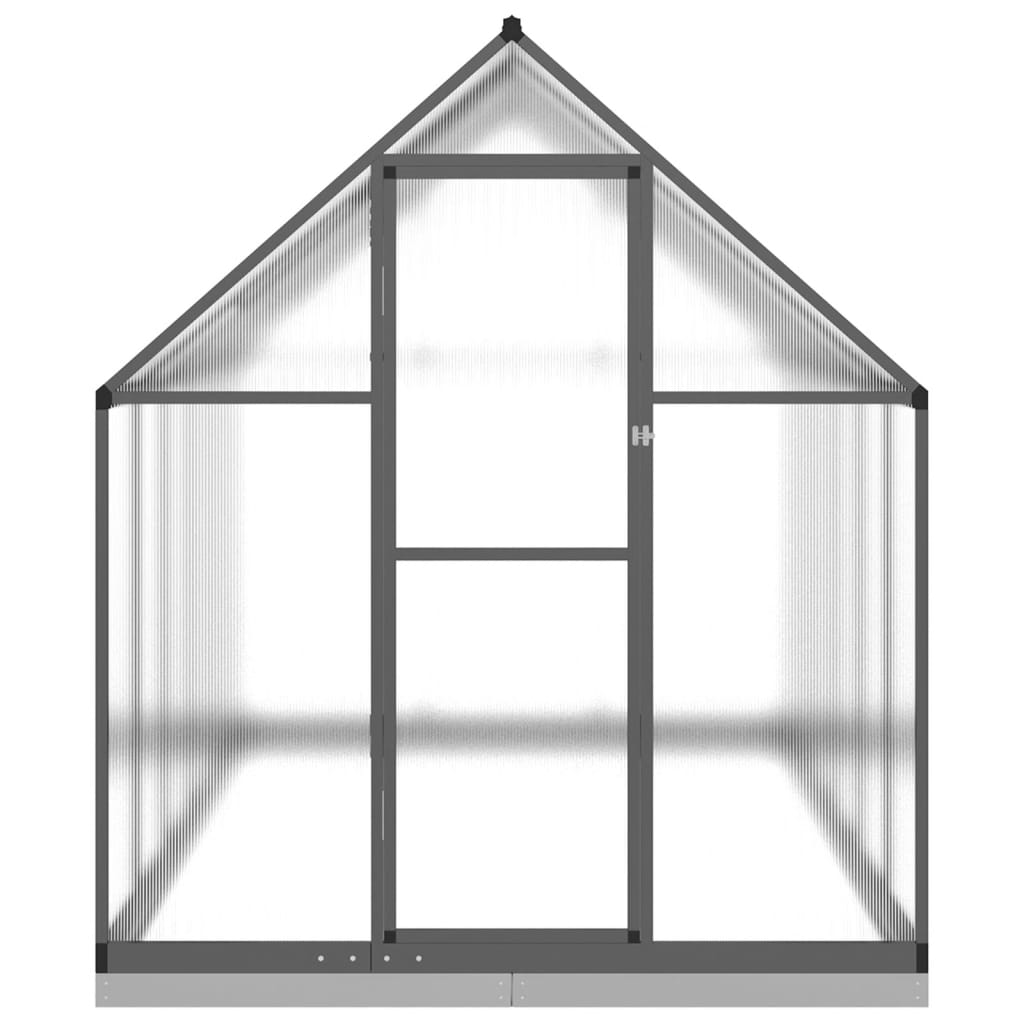 Tuinkas met basisframe 334x169x202 cm aluminium antracietkleur