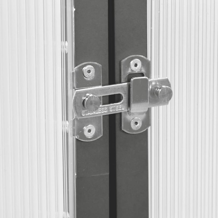 Tuinkas met basisframe 334x169x202 cm aluminium antracietkleur