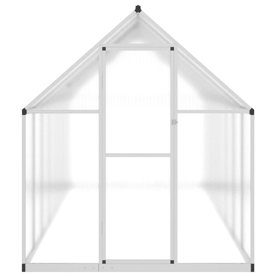 Tuinkas met basisframe 445x169x195 cm aluminium zilverkleurig