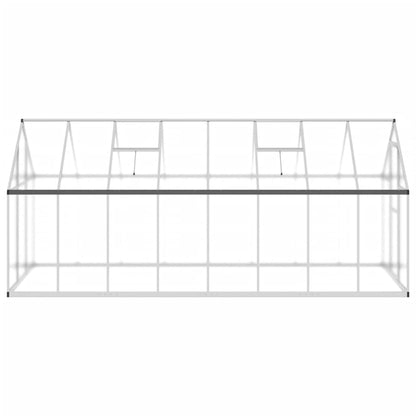 Tuinkas met basisframe 445x169x195 cm aluminium zilverkleurig