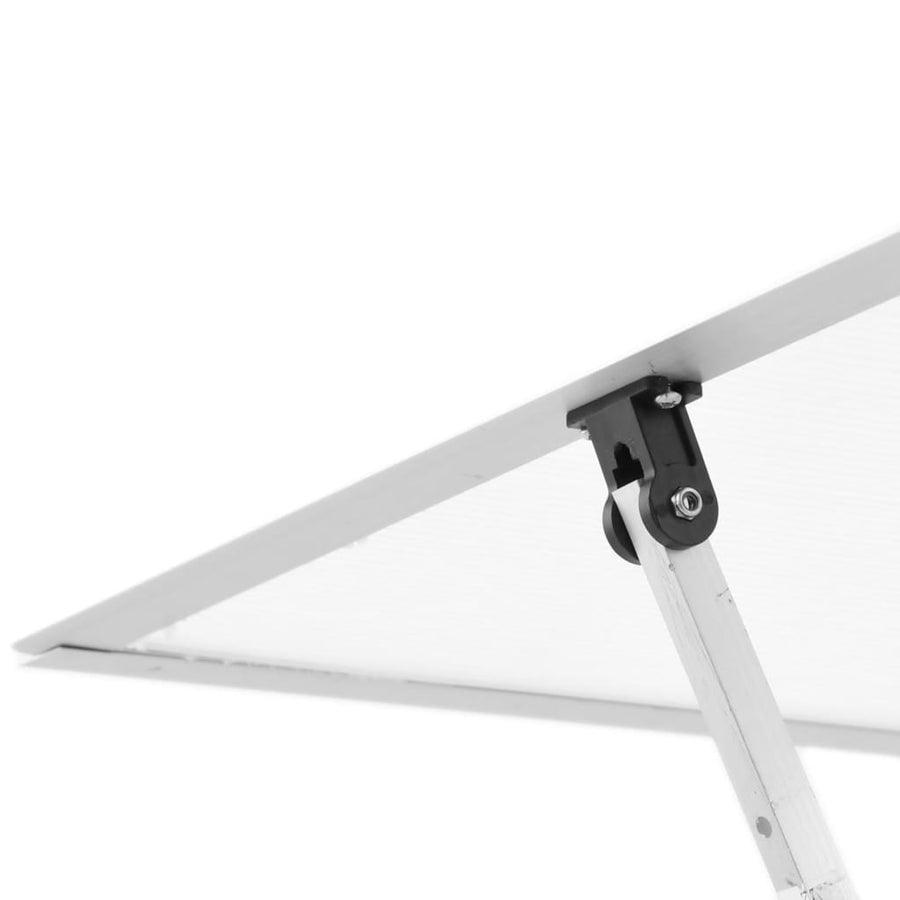 Tuinkas met basisframe 445x169x195 cm aluminium zilverkleurig
