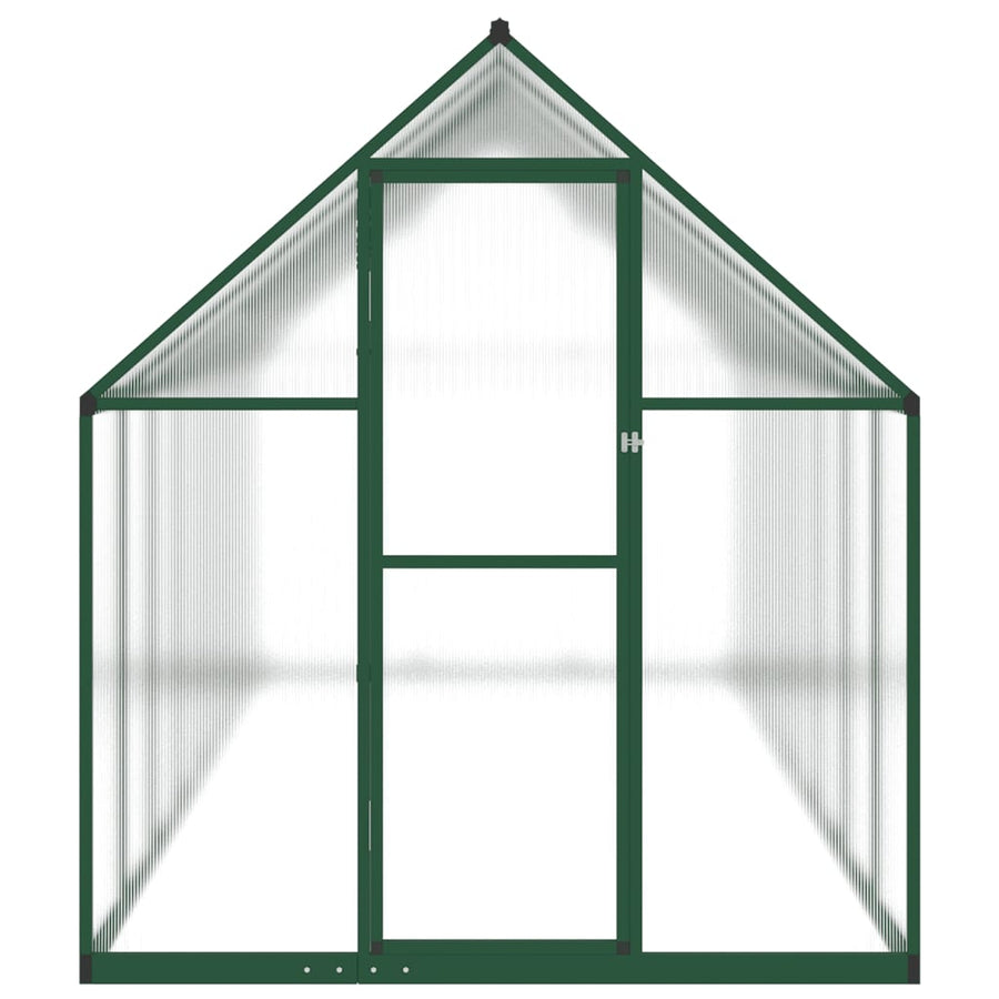Tuinkas met basisframe 445x169x195 cm aluminium groen