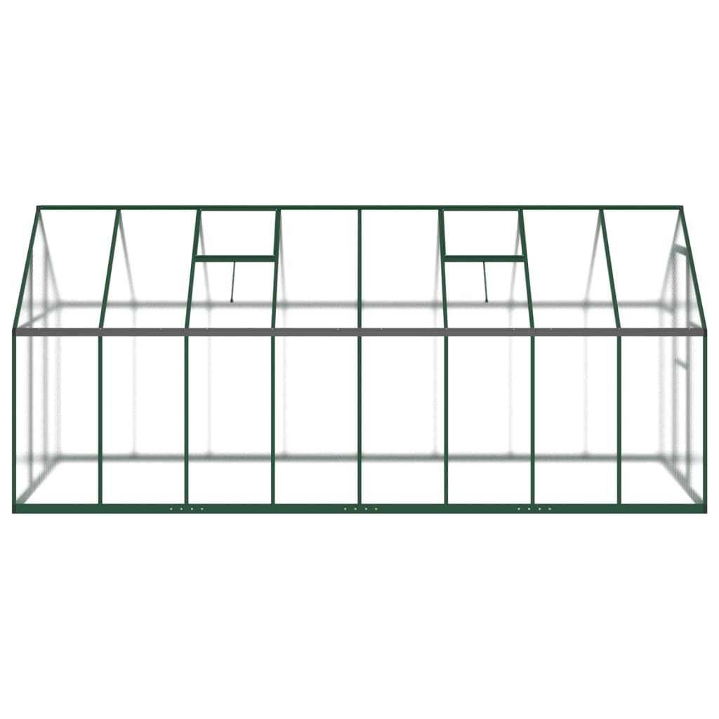 Tuinkas met basisframe 445x169x195 cm aluminium groen
