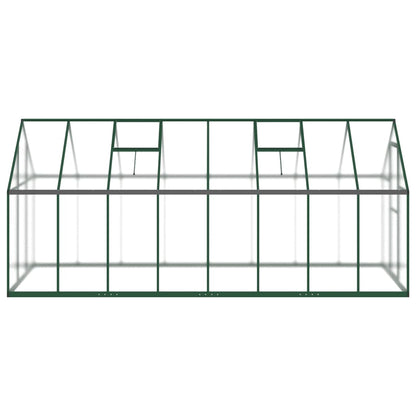 Tuinkas met basisframe 445x169x195 cm aluminium groen