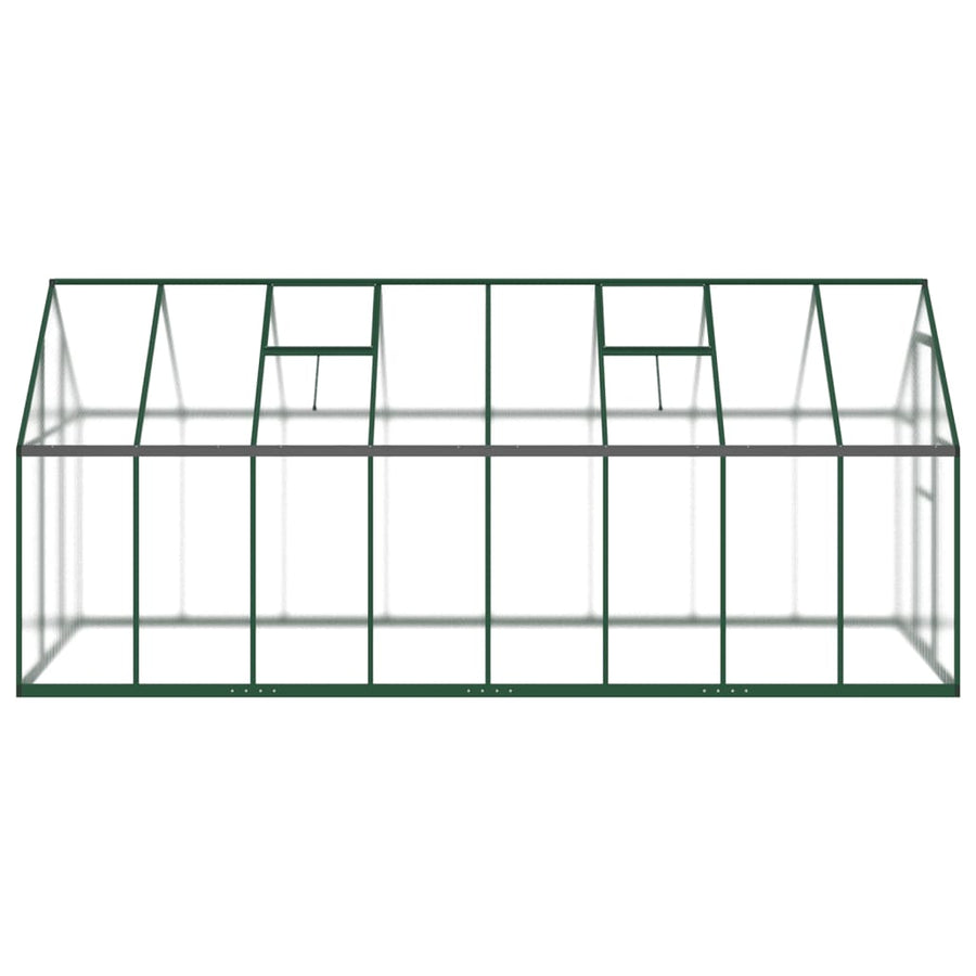Tuinkas met basisframe 445x169x195 cm aluminium groen
