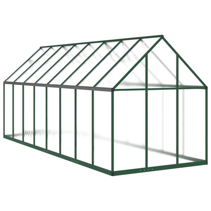 Tuinkas met basisframe 445x169x195 cm aluminium groen