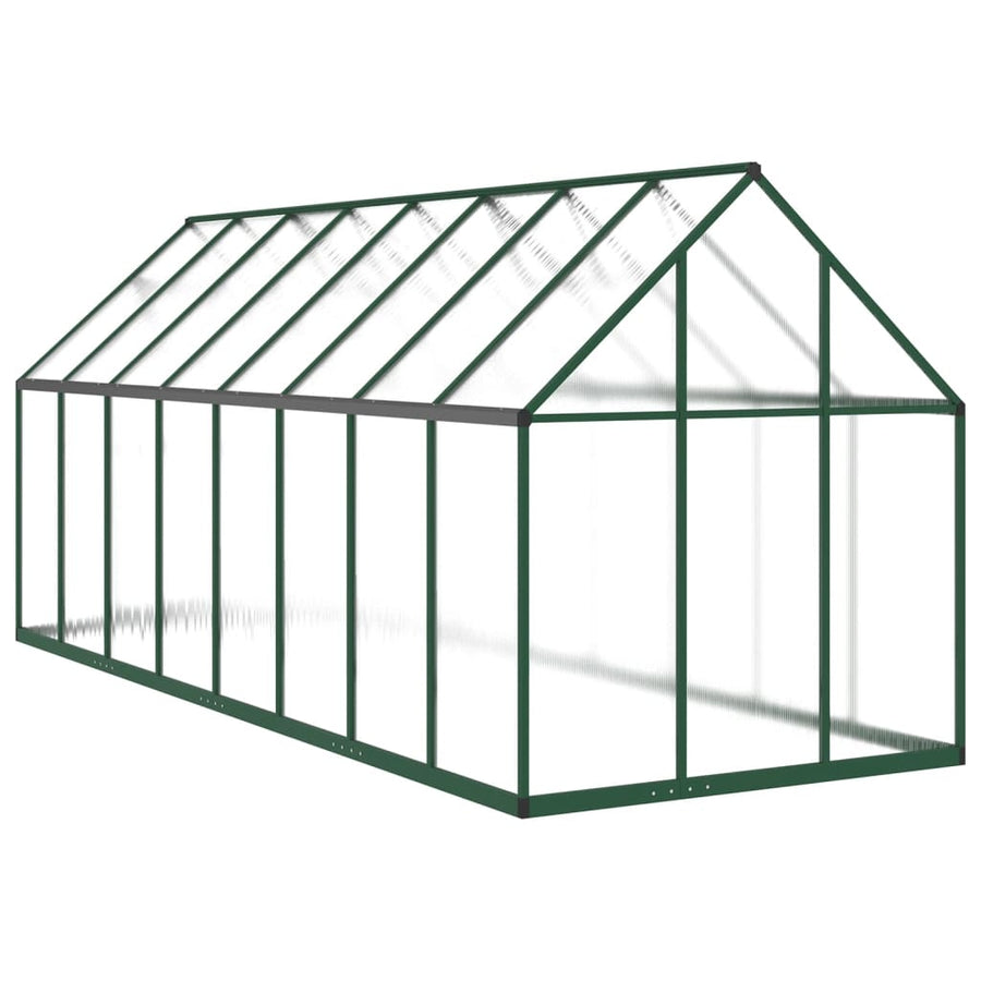 Tuinkas met basisframe 445x169x195 cm aluminium groen