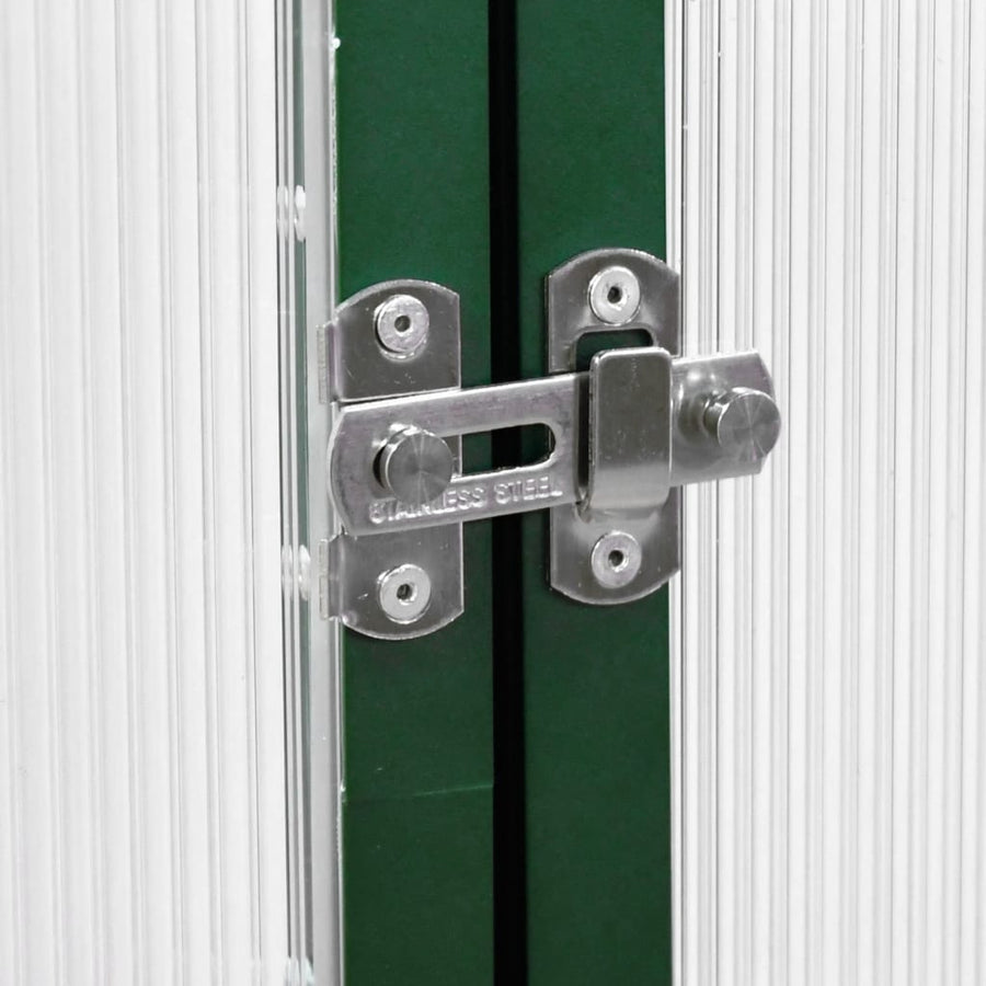 Tuinkas met basisframe 445x169x195 cm aluminium groen