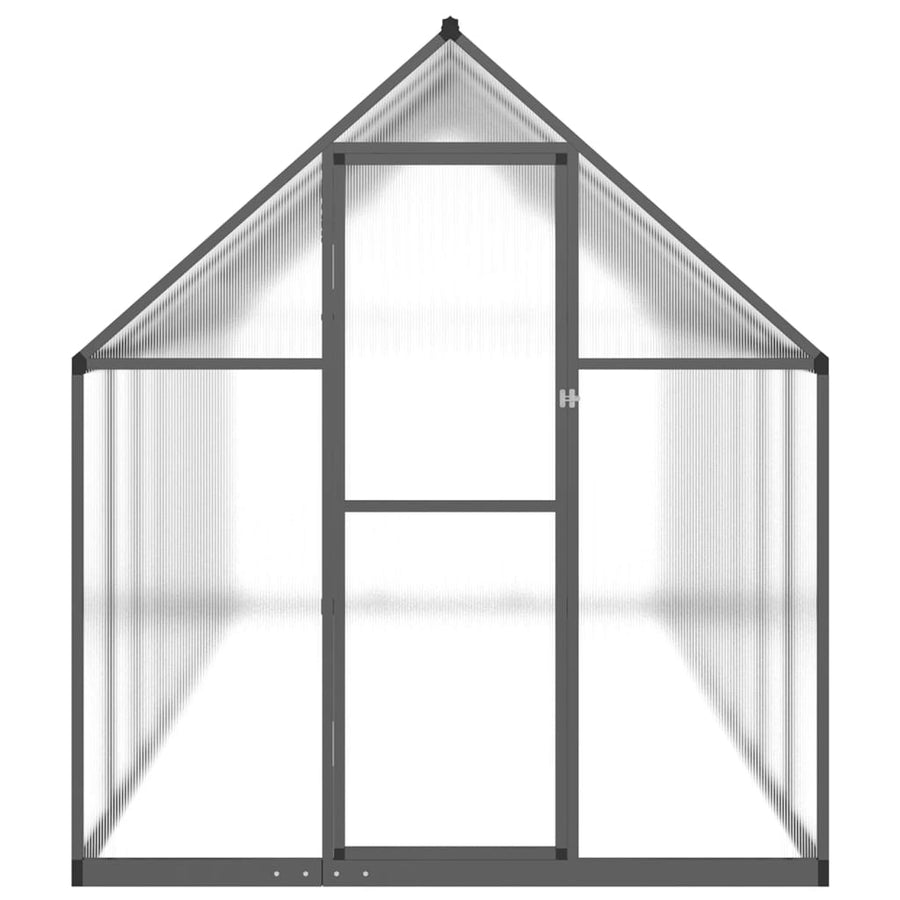 Tuinkas met basisframe 445x169x195 cm aluminium antracietkleur