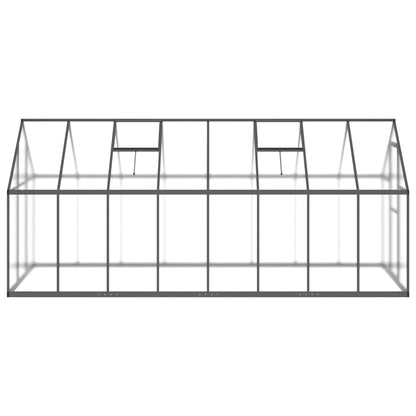 Tuinkas met basisframe 445x169x195 cm aluminium antracietkleur
