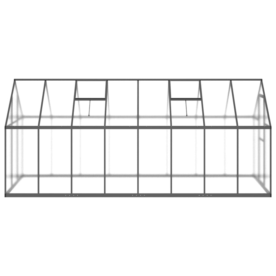 Tuinkas met basisframe 445x169x195 cm aluminium antracietkleur