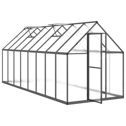 Tuinkas met basisframe 445x169x195 cm aluminium antracietkleur