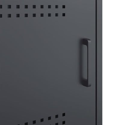 Nachtkastjes 2 st 36x39x50,5 cm staal antracietkleurig