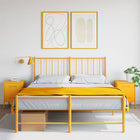 Bedside tables 2 pcs 36x39x50.5 cm steel mustard yellow