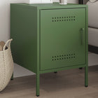 Bedside table 36x39x50.5 cm steel olive green