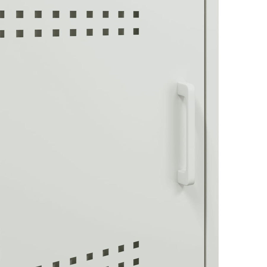 Nachtkastje 36x39x50,5 cm staal wit
