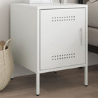 Bedside table 36x39x50.5 cm steel white
