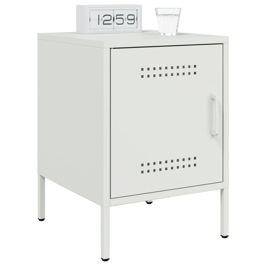 Nachtkastjes 2 st 36x39x50,5 cm staal wit