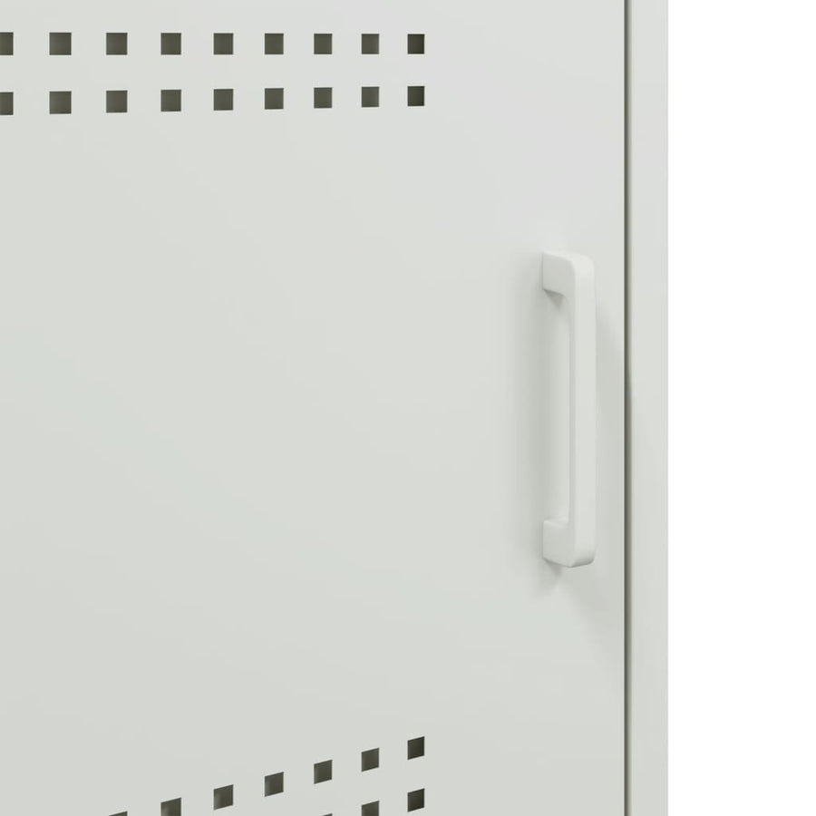 Nachtkastjes 2 st 36x39x50,5 cm staal wit
