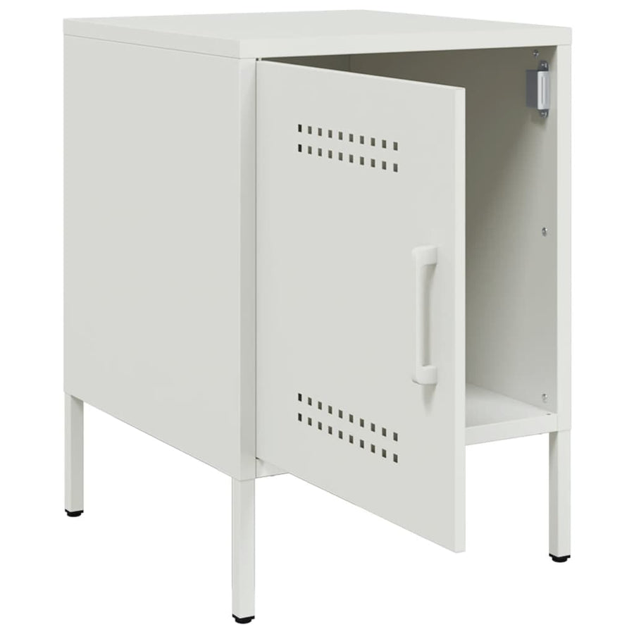 Nachtkastjes 2 st 36x39x50,5 cm staal wit