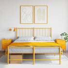 Bedside tables 2 pcs 36x39x50.5 cm steel mustard yellow