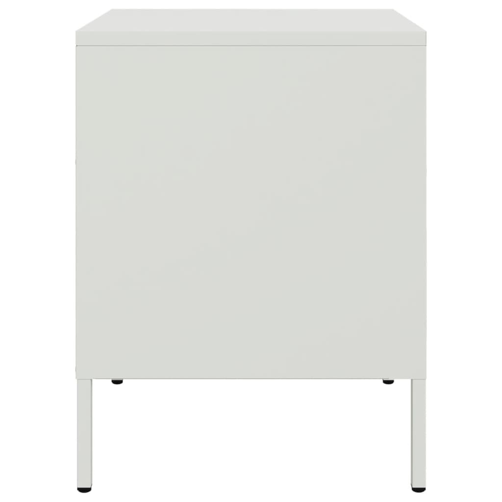 Nachtkastjes 2 st 36x39x50,5 cm staal wit