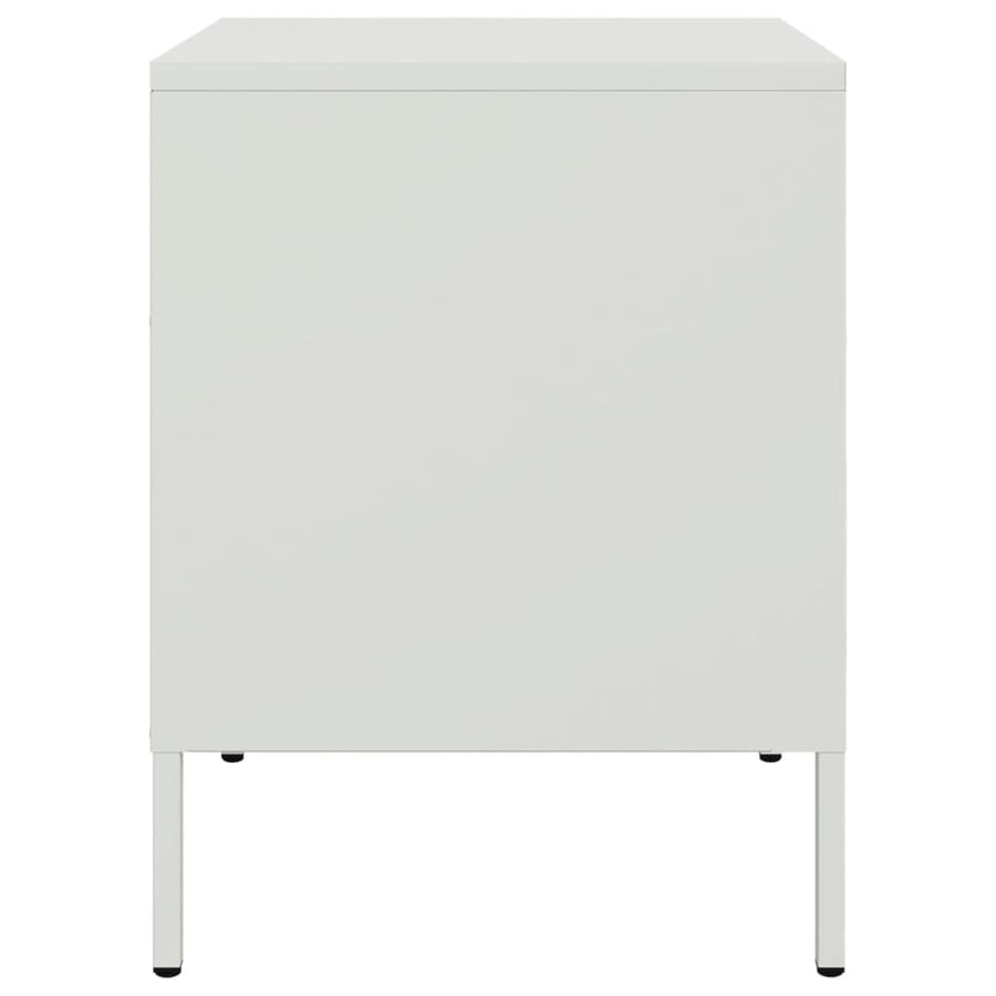 Nachtkastjes 2 st 36x39x50,5 cm staal wit