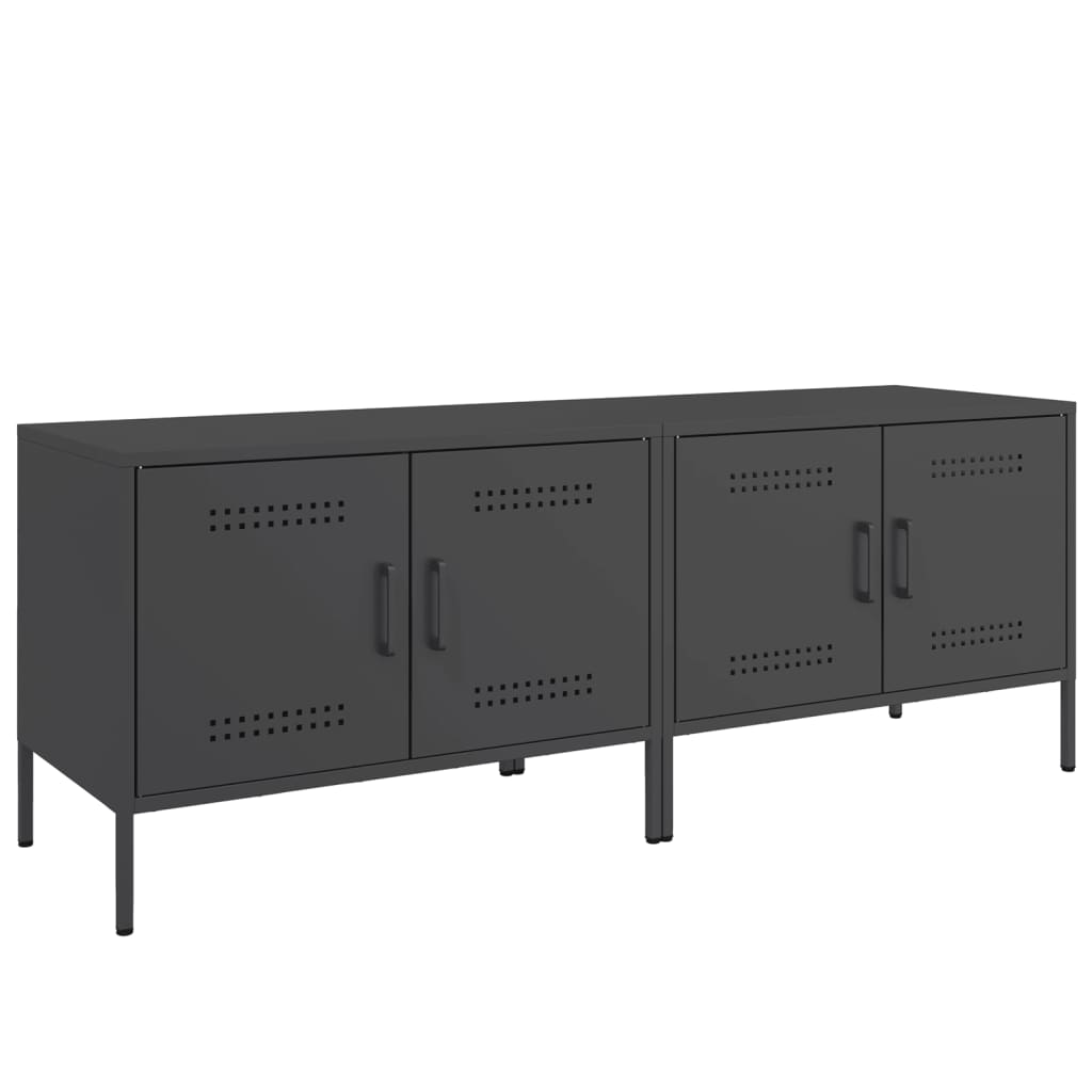 Tv-meubelen 2 st 68x39x50,5 cm staal zwart
